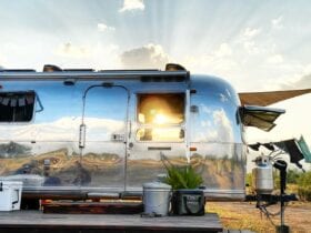 family living off grid in airstream