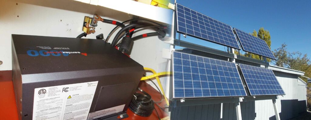 EVO Inverter Charger and Samlex solar panels for backup power during outage