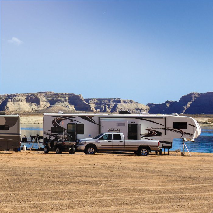 Boondocking in RV with solar panel